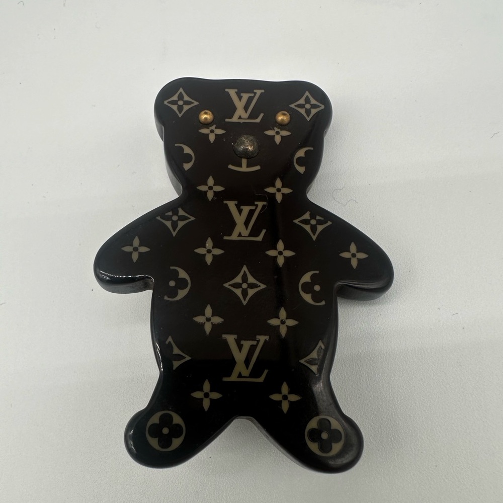 Louis Vuitton Monogram Teddy Bear Broach
